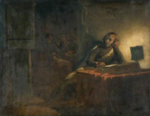 Репродукция картины "interior with british army officers" художника "бейкер томас джонс"