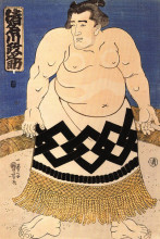 Репродукция картины "the sumo wrestler" художника "утагава куниёси"