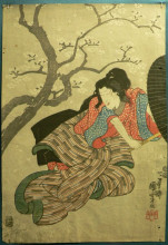 Репродукция картины "woman samurai" художника "утагава куниёси"