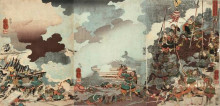 Репродукция картины "yamamoto kansuke" художника "утагава куниёси"