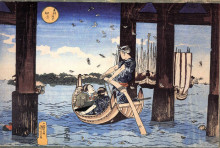 Копия картины "ferryman" художника "утагава куниёси"