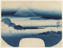 Картина "view of fuji from miho bay, may" художника "утагава кунисада"