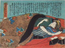 Картина "under the covers" художника "утагава кунисада"