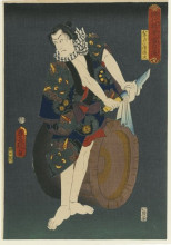 Картина "the actor kawarazaki gonjuro i as osarabakuzo denji" художника "утагава кунисада"