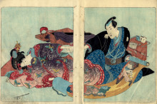 Картина "four seasons: spring, summer, autumn, winter" художника "утагава кунисада"