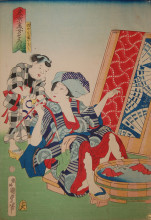 Репродукция картины "oichi from the beauties of tokyo series" художника "утагава кунисада ii"