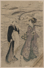 Репродукция картины "fishing net" художника "утагава тоёкуни"