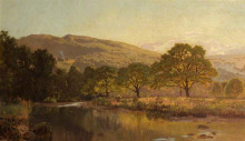 Картина "river landscape" художника "бейтс дэвид"