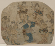 Репродукция картины "dance" художника "утагава тоёкуни"