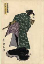 Репродукция картины "iwai hanshiro" художника "утагава тоёкуни"