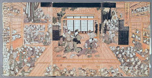 Картина "interior of a theatre" художника "утагава тоёкуни ii"