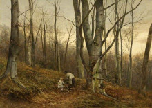 Копия картины "a beech wood, malvern, worcestershire" художника "бейтс дэвид"