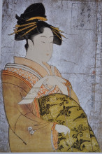 Картина "oiran hanaogi" художника "утамаро китагава"
