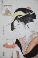 Копия картины "portrait of naniwaya okita" художника "утамаро китагава"