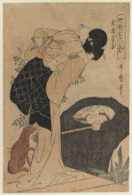 Копия картины "woman and child" художника "утамаро китагава"