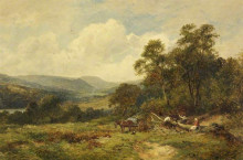 Репродукция картины "above rydal mount, ambleside" художника "бейтс дэвид"