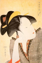 Картина "geisha" художника "утамаро китагава"