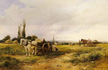 Репродукция картины "in the mangel field" художника "бейтс дэвид"