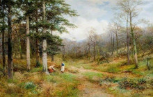 Картина "on the long mynd, church stretton" художника "бейтс дэвид"