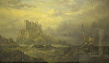 Репродукция картины "bamburgh castle" художника "уэбб джеймс"