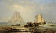 Копия картины "mont saint-michel, normandy, france" художника "уэбб джеймс"