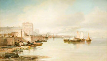 Репродукция картины "spanish harbour" художника "уэбб джеймс"