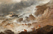Репродукция картины "after the wreck (on the french coast)" художника "уэбб джеймс"