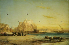 Картина "mont saint-michel, normandy, france" художника "уэбб джеймс"