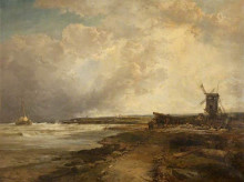 Репродукция картины "after a thunderstorm on the sussex coast" художника "уэбб джеймс"