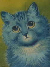 Копия картины "blue cat" художника "уэйн луис"