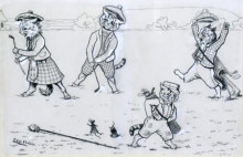 Копия картины "the putt" художника "уэйн луис"