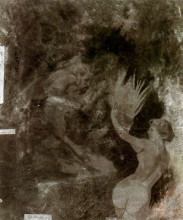 Копия картины "pan chasing a nymph" художника "бёклин арнольд"
