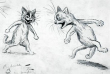 Копия картины "laughing cats" художника "уэйн луис"