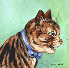 Картина "cat wearing a bow" художника "уэйн луис"