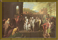 Репродукция картины "agrippine landing at brundisium with the ashes of germanicus" художника "уэст бенджамин"