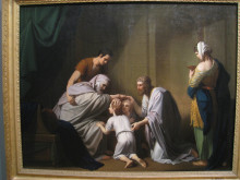 Картина "jacob blessing ephraim and manasseh" художника "уэст бенджамин"