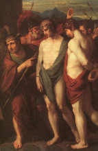 Картина "pylades and orestes brought as victims before iphigenia (detail)" художника "уэст бенджамин"