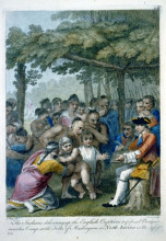 Картина "the indians delivering up the english captives to colonel bouquet near his camp at the folks of muskingum, north america in november 1764" художника "уэст бенджамин"