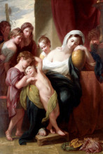 Копия картины "agrippina and her children mourning over the ashes of germanicus" художника "уэст бенджамин"