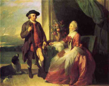 Картина "mr. robert grafton and mrs. mary partridge wells grafton" художника "уэст бенджамин"