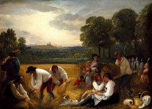 Репродукция картины "harvesting at windsor" художника "уэст бенджамин"