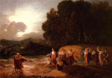 Картина "calypso&#39;s reception of telemachus and me" художника "уэст бенджамин"