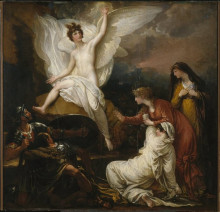 Репродукция картины "the angel of the lord announcing the resurrection" художника "уэст бенджамин"
