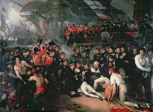 Копия картины "the death of nelson, 21st october 1805" художника "уэст бенджамин"