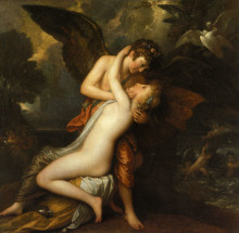 Репродукция картины "cupid and psyche" художника "уэст бенджамин"