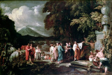 Картина "cicero and the magistrates discovering the tomb of archimedes" художника "уэст бенджамин"