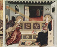 Репродукция картины "the annunciation" художника "фабриано джентиле да"