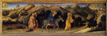 Картина "adoration of the magi altarpiece, left hand predella panel depicting rest during the flight into egypt" художника "фабриано джентиле да"