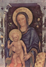 Репродукция картины "madonna and child" художника "фабриано джентиле да"