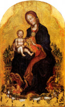 Репродукция картины "madonna with child gentile da fabriano" художника "фабриано джентиле да"